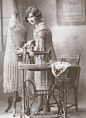 【古董缝纫工具】缝纫机1920年左右。