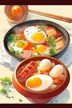 广东特色木桶饭煲仔饭美食插画