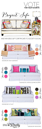 We're having such a fun contest right now on SMP.... Social Society teamed up with some of the best designers ever to style a single sofa. Pick your fave and win $150!     http://www.stylemepretty.com/2013/02/17/project-sofa-from-society-social-a-150-give