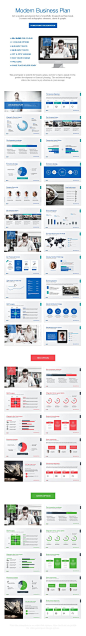 Business Plan Powerpoint by Design District, via Behance