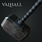 Mjolnir (Thor's Hammer), Attila Marton : Mjolnir done for Blackrose Arts developers of VALHALL.
One 4k texture set for the cinematic which can be seen there:
https://www.youtube.com/watch?v=AwMPjlz8X94
Otherwise 2k in game.
4.5k triangles
Responsible for 