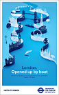 This is a poster I worked on for Transport for London. I designed and then intricately cut out all the London landmarks out of paper along two ribbons of paper. It took me a while to work out the composition and cut out every little window by hand!...