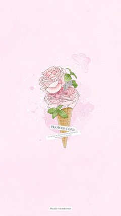 插画手绘 手机壁纸 水粉画 水彩 玫瑰 碎花