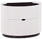 Global Furniture - Gia 2 Drawer Nightstand in White - GIA-WH-NS modern-nightstands-and-bedside-tables