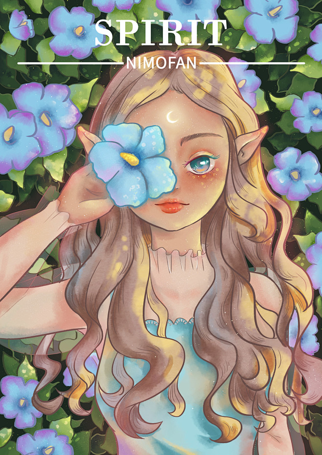 繁花精灵_倪莫凡__插画师作品_涂鸦王国...