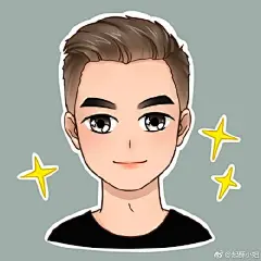 男生Q版头像，男生就适合简单一点的背景#头像##手绘# ​