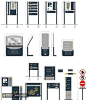 户外导航指示牌矢量素材