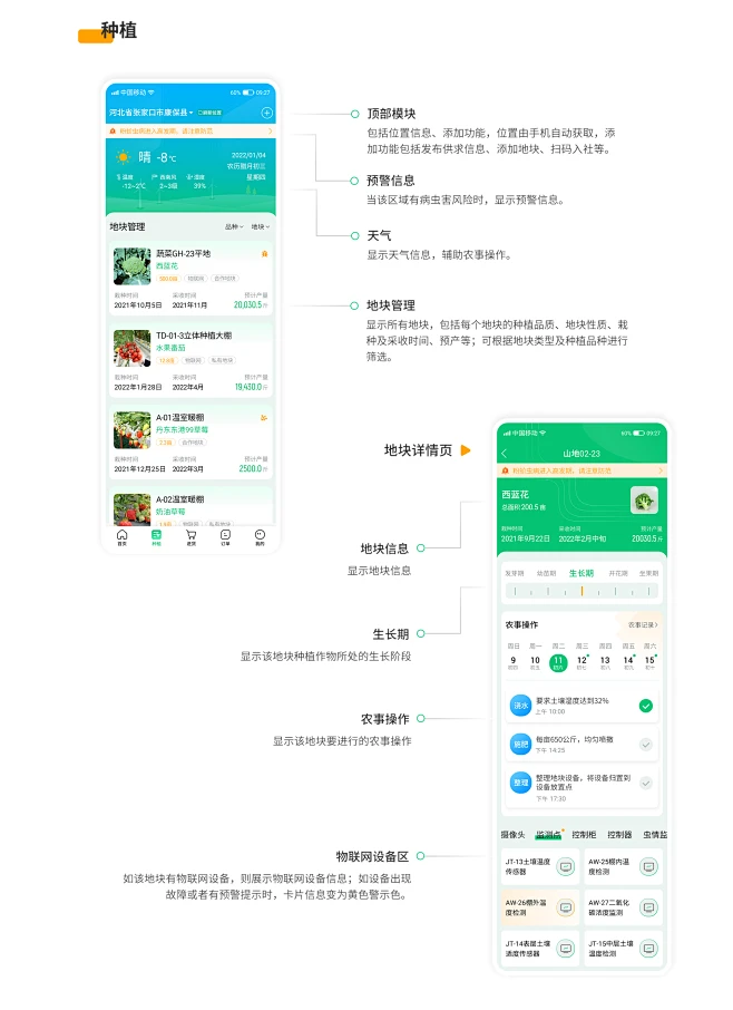 智慧农业APP改版-APP-UICN用户体验设计平台-花瓣网