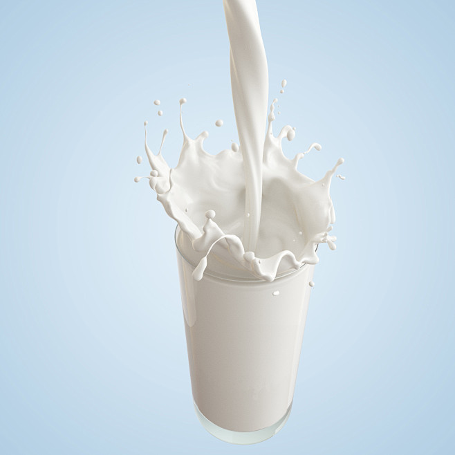 milk splash 3D model...