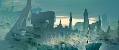 蓝绿色调
法国插画艺术家 Marc Simonetti ​​​​