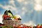 basket of vegetables and blue sky by angelo lano on 500px