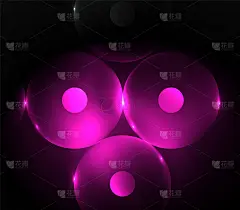 模糊发光的圆圈，数字抽象背景