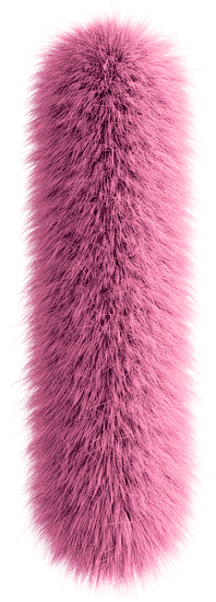 Pink 3D Fluffy Lette...