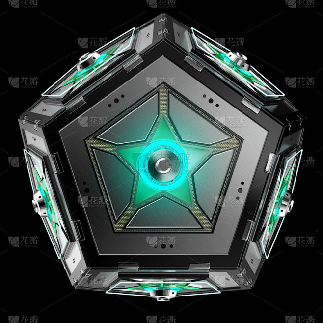 抽象,一个物体,十二面体,星形,五边形,...