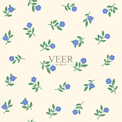花愚蠢的无缝图案插画图片素材