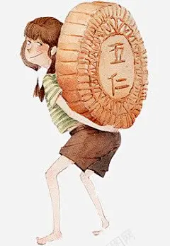 卡通人物月饼高清素材 五仁月饼 节日 过节 免抠png 设计图片 免费下载