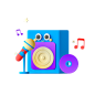 Birthday Music 3D Icon