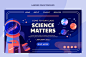 Flat design science landing page Free Vector