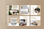 室内设计现代家具品牌社交图文排版PSD海报推广设计素材 Four – Interior Social Media Kit