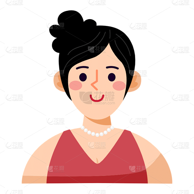 icon-人物头像元素-女人