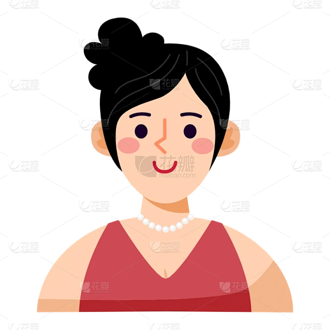 icon-人物头像元素-女人素材-花瓣网