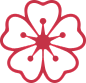 中式日式红色花朵花瓣剪纸风格免抠透明PNG图案 AI矢量印刷PS素材 (33)