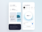 Smart Home App flat settings blue julia jakubiak 10clouds cards cold temperature design ux ui clean white app home smart