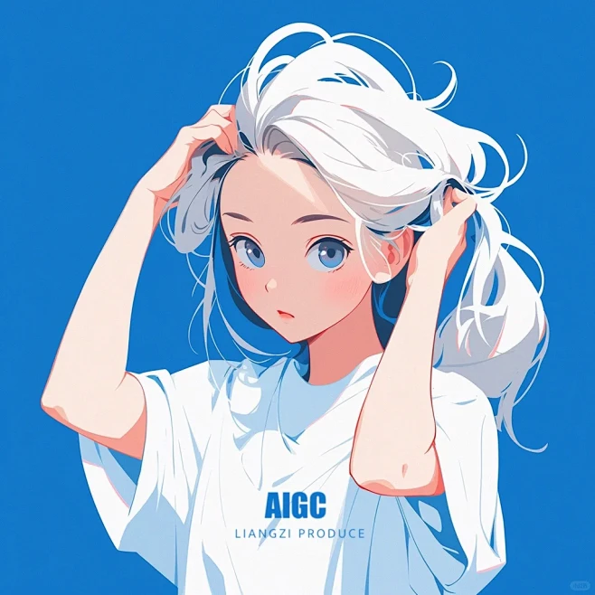 极简主义｜在蓝色间不经意拨弄长发