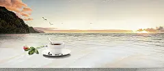 沙滩,海边,咖啡,休闲度假,夕阳,清新,海报banner,文艺,小清新,简约图库,png图片,网,图片素材,背景素材,104105@飞天胖虎