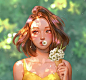 插画师 Karmen Loh ​ ​​光影唯美灵动的少女插画