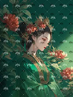 AI版权图古风女1962