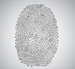 创意数字指纹设计矢量图
