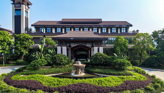 景观酒店门口绿化入口景观图片东南亚度假酒店生态酒店入口酒店门口