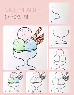 #小红书精选# 来一波回忆童年的冰淇淋简笔画吧（内容来自小红书app，ID：米饭_丫头） ​​​​