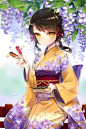 ✮ ANIME ART ✮ anime. . .kimono. . .obi. . .twintails. . .food. . .flowers. . .cute. . .kawaii