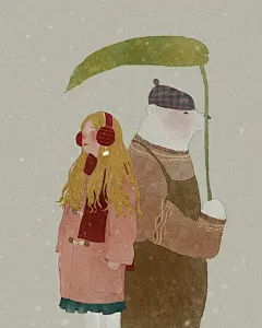 祝你早安 午安 晚安-闫听听__涂鸦王国插画