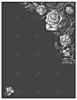 线条黑板玫瑰典雅海报背景矢量图 背景 设计图片 免费下载 页面网页 平面电商 创意素材