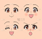 多样,面部表情,似人脸,日本漫画风格,女孩,仅日本人,嘴唇,女人,人的眼睛,日本人