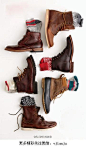 #FD men's fashion#棕色系靴子搭配各种袜子