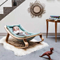 Baby rocker LEVO Aruba blue- CHARLIE CRANE- baby furniture