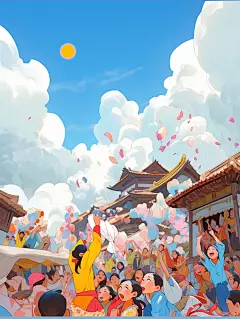 用AI还原后羿射日的传说故事