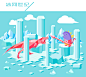 冰雪王国场景插画