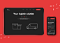 NMS — logistics : Since all logistics companies look pretty much the same,we pitched an idea of interface which would stand out of the niche and our client went for it.Very minimalistic approach followed by dark type of interface with accent red colors - 