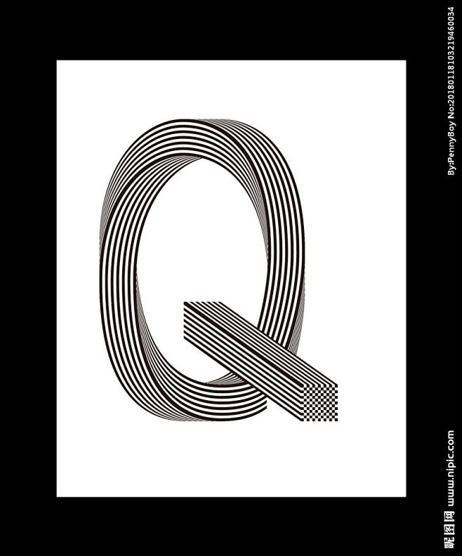 qq字母创意设计创意字体