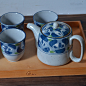 zakka日式和风陶瓷茶壶家庭套装 仿古做旧咖啡壶礼盒 家居用品
