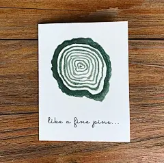 松树生日贺卡，像一棵细长的松树，你只会随着年龄的增长而变得更好图片 6