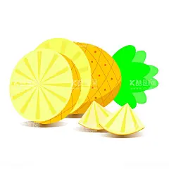 菠萝  - 源文件下载【酷图网】手绘菠萝,矢量菠萝,菠萝,凤梨,手绘的凤梨,手绘凤梨,菠萝切片,凤梨切块,芒果切开,芒果剖开,芒果漫画,热带水果,水果蔬菜素材