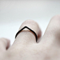 Thorn oxidized sterling silver ring by Mirta. Simple and subtle.