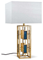 Gold Mosaic Lamp-Blue - contemporary - Table Lamps - Other Metro - Cose Belle Interior Design