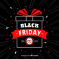 Black friday offer in flat design Free Vector